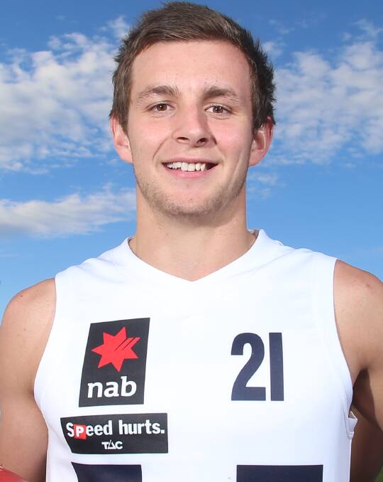 EXCITING START: Bendigo Pioneers onballer Billy Evans played a key role at centre ball-ups and stoppages in Victoria Country's win against Victoria Metro in the opening game of the AFL national under-18 titles. Picture: GLENN DANIELS
