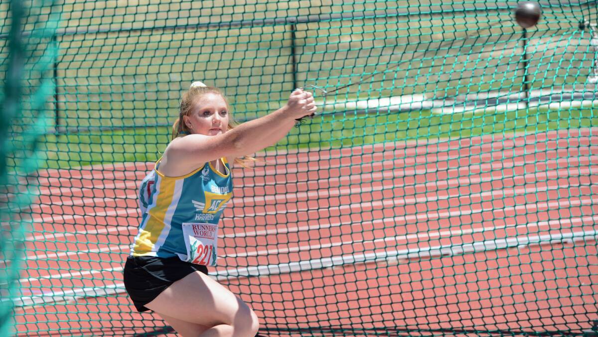 RECORD-BREAKER: Karly Mitchell at hammer.