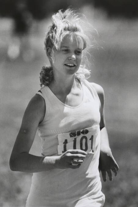 WALK ON: Angela Cousins competes at the old Epsom track.
