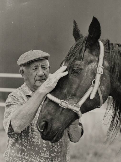 Alf Symons and 30-year-old stallion Bold David in January, 1994. 
