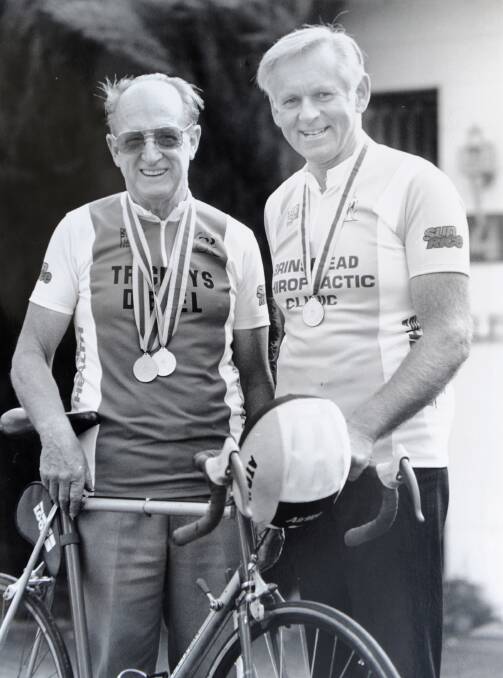 MEDALLISTS: Jack Trickey and Doug Brinsmead starred at veterans titles in 1994. 