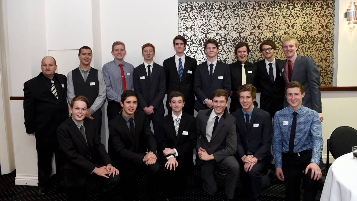 TALENTED GROUP: The Bendigo Bank Academy of Sport's volleyball squad before Friday night's awards presentation. Pictures: JODIE DONNELLAN