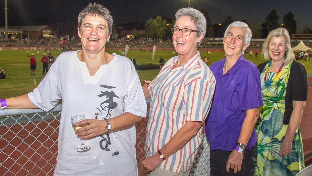 Chris Walters, Melanie Rogers, Judy Carter and Deborah Blake were trackside for the women.i.s.e function at the Bendigo International Madison's women's night on Saturday. Picture: Picture: dionjelbartphotography