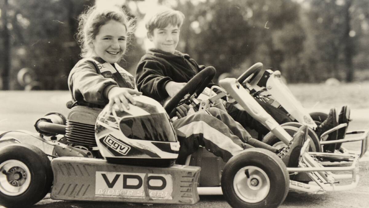 Christine Ceveri and David Williams prepare to race in the rookie class in 1994. 