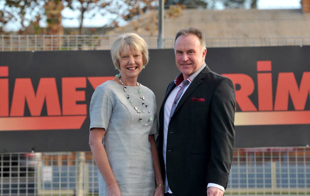 JOINING FORCES: Bendigo Advertiser general manager Margot Falconer and Prime Seven regional manager Chris Tuohey anounce the media partnership for the Bendigo Bank-sponsored Sports Star's 50th year.  