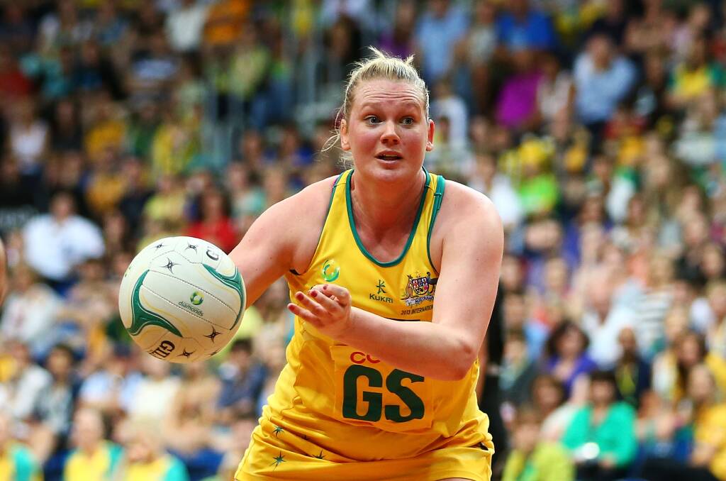 KEY TARGET: Caitlin Thwaites scored 41 goals from 42 attempts in Australia's netball win against Malawi in October. Picture: GETTY 