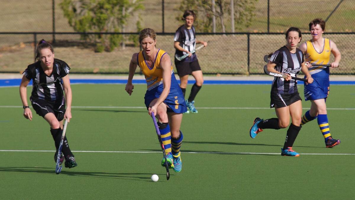 Tracey Johnson attacks for the Central Vic Blazers. Picture:  CONTRIBUTED