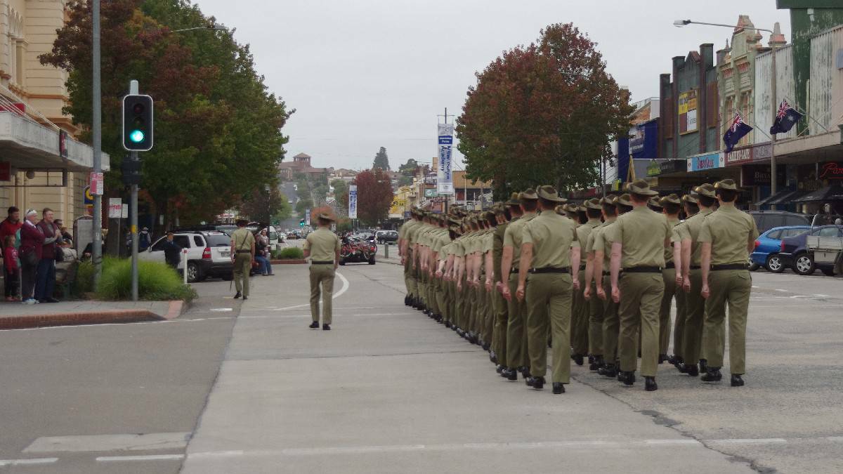 GOULBURN: The Anzac Day march and parade. Photo: The Goulburn Post. 
