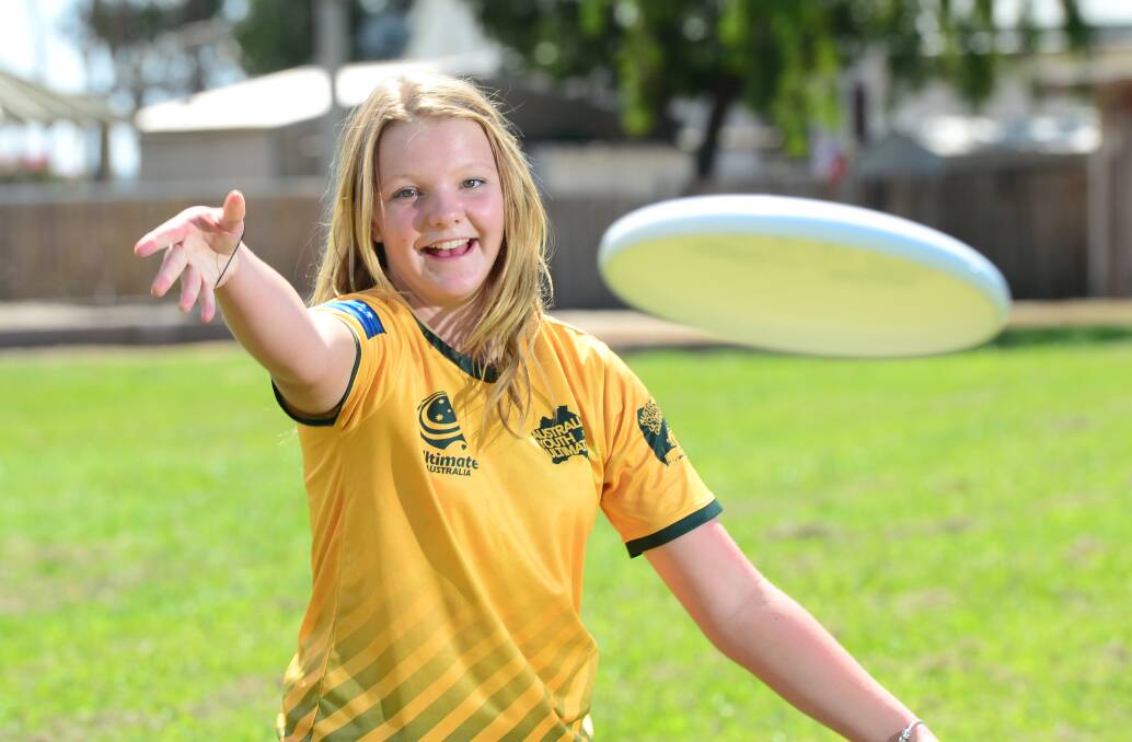 Dingee teenager Alyce Falls, who heads to Italy in July with Australia's under-19 team to play in the World Junior Ultimate Frisbee Championships. Picture: JIM ALDERSEY