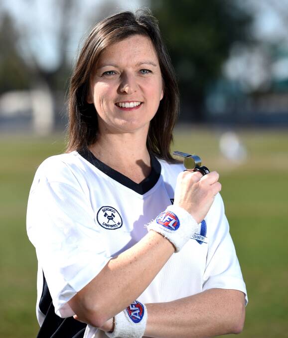 WHISTLE BLOWER: Central umpire Paula Shay talks about her experiences ahead of he senior debut at www.bendigoadvertiser.com.au Picture: JODIE DONNELLAN