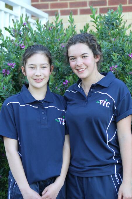 Caitlyn joined her cousin, Australian junior representative Asha Steer, on the 2014 Victorian schools team. Picture: STEVE BIRD