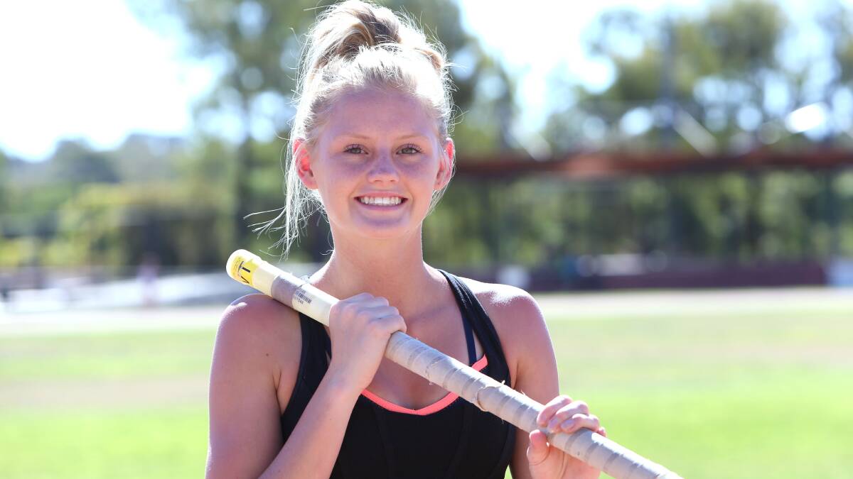 Pole vault star Madeline Lawson. Picture: PETER WEAVING