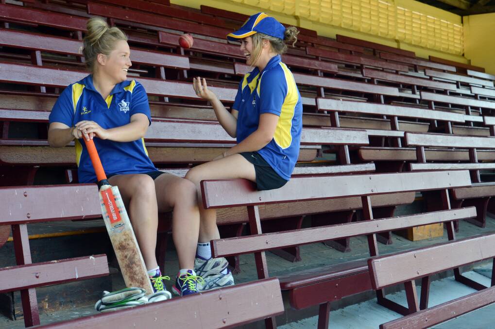 Northern Rivers under-16 girls coach Lisa Cain and vice-captain Georgia Morgan. Picture: BRENDAN McCARTHY