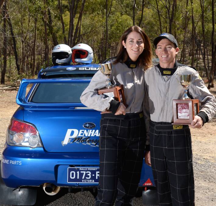 WINNERS: Jolie Middleton and Tristan Penhall with their 2013 VRC trophies. Picture: JIM ALDERSEY