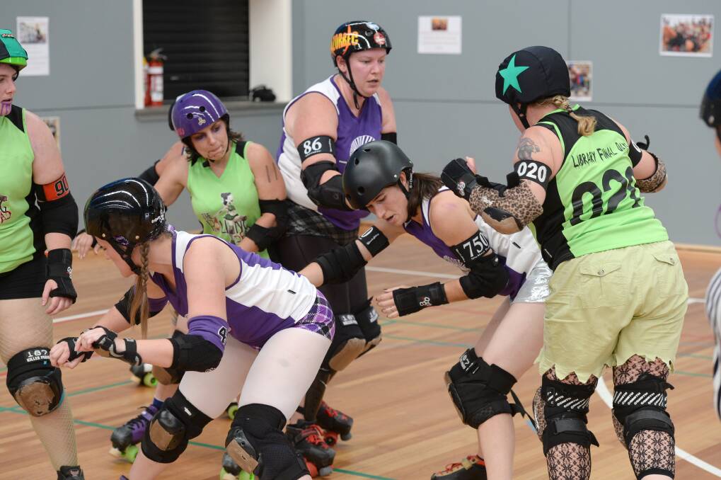 A home bout between the Slamurais and the Rolling Dead earlier this year. Picture: JIM ALDERSEY