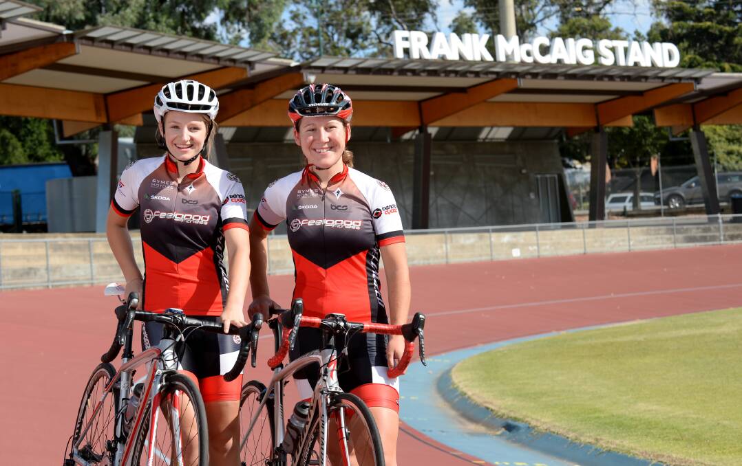 Talented cyclists Tayla Evans and Lauretta Hanson. 