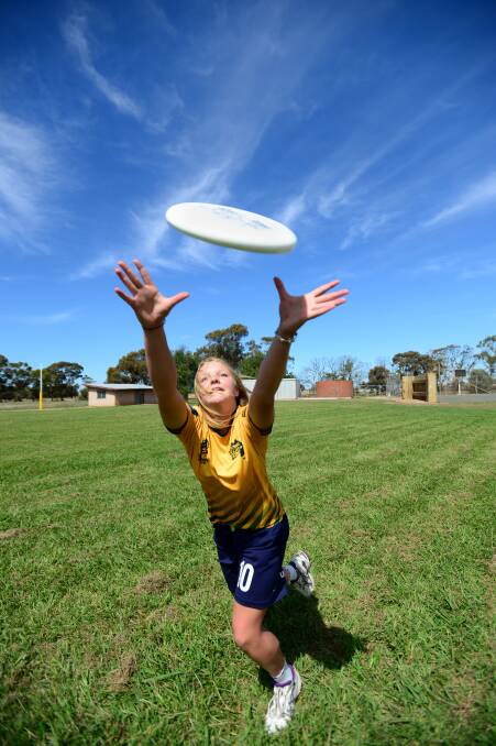 Australian under-19 Ultimate Frisbee representative Alyce Falls. Picture: JIM ALDERSEY