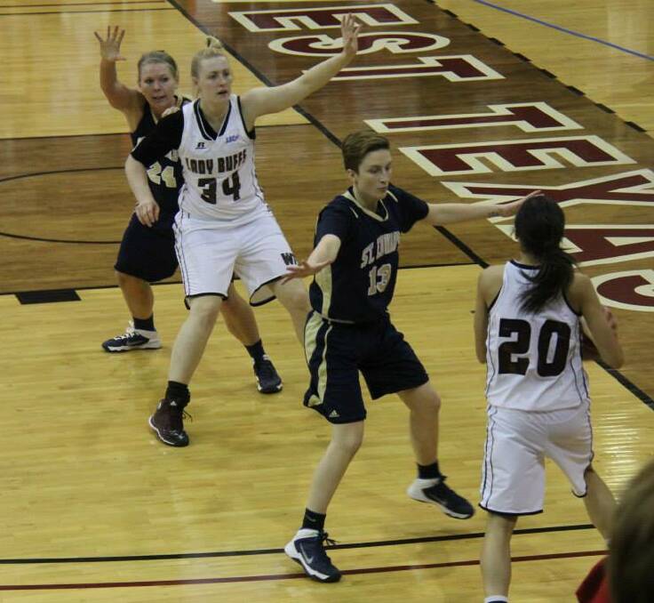 Wild, wearing number 34, makes a move for the Lady Buffs. Picture: SUPPLIED