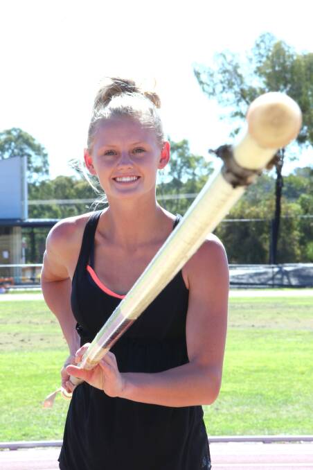 Rising pole vault star Madeline Lawson. Picture: PETER WEAVING