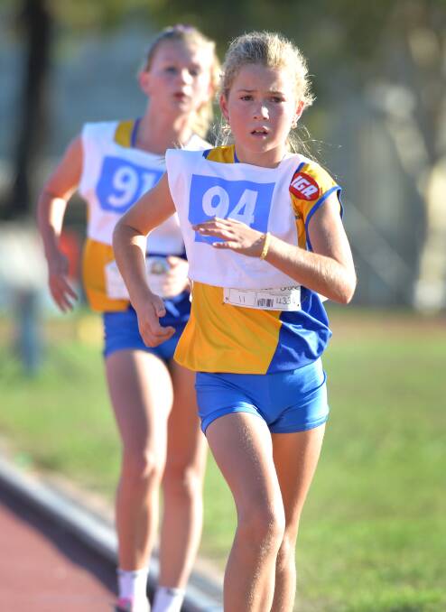 Madison Hill and Carissa Brook will represent Bendigo in the 1500m walk at the state little athletics championships this weekend.