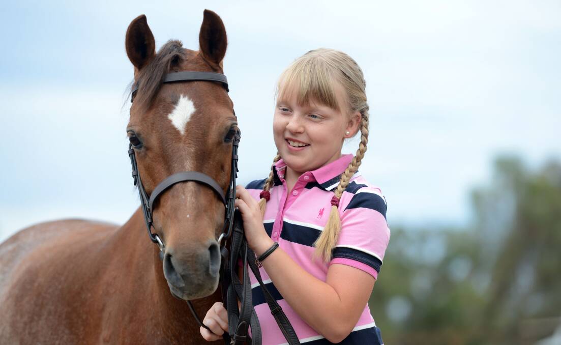 JUST GRAND: Montanna Maud, 10, will compete at the Gallery Equine Grand National Championships next week. Picture: JIM ALDERSEY
