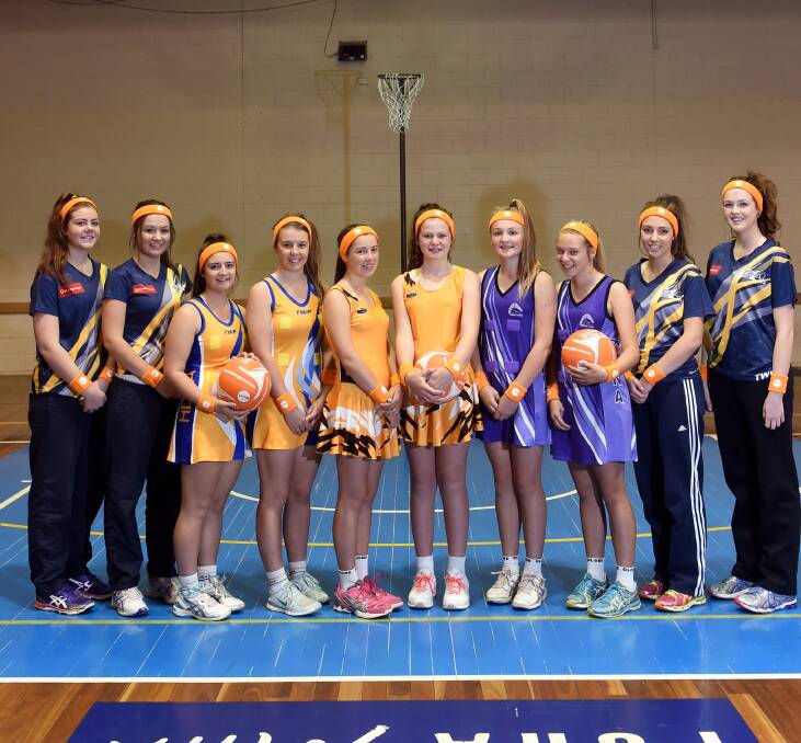 BATTLE LINES: Netballers taking part in the Association Championships in Mildura next weekend include Elley Lawton and Georgia Bolton (BFNL), Ebony Young and Tannah Couchman (Heathcote), Amy Ellis and Sophie Shoebridge (Golden City), Charli Dean and Madison Hartley (BSNA), and Delaynie Caldwell and Ash Sexton (BFNL). Picture: JODIE DONNELLAN 