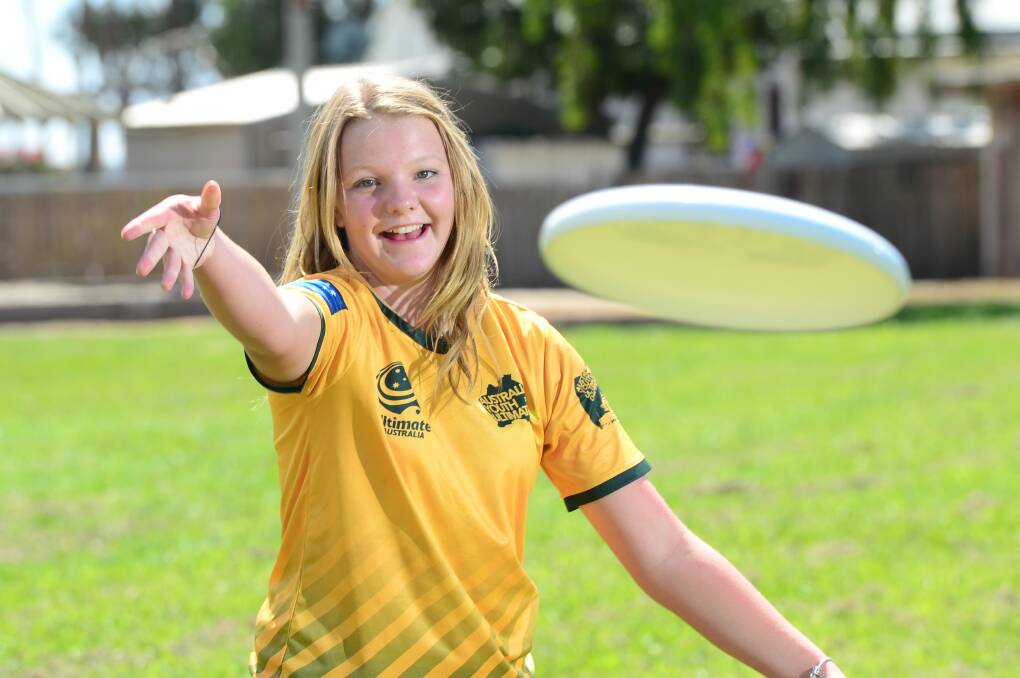 Australian under-19 Ultimate Frisbee representative Alyce Falls. Picture: JIM ALDERSEY