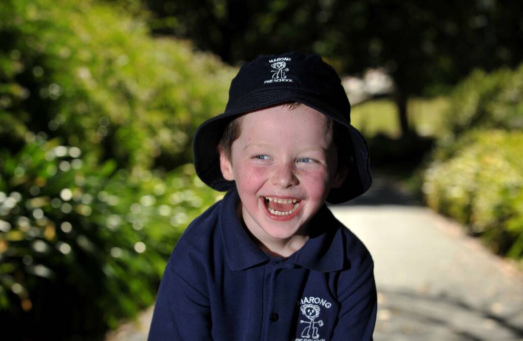 Four-year-old Declan Downing on World Happiness Day.  Picture: JODIE DONNELLAN 
