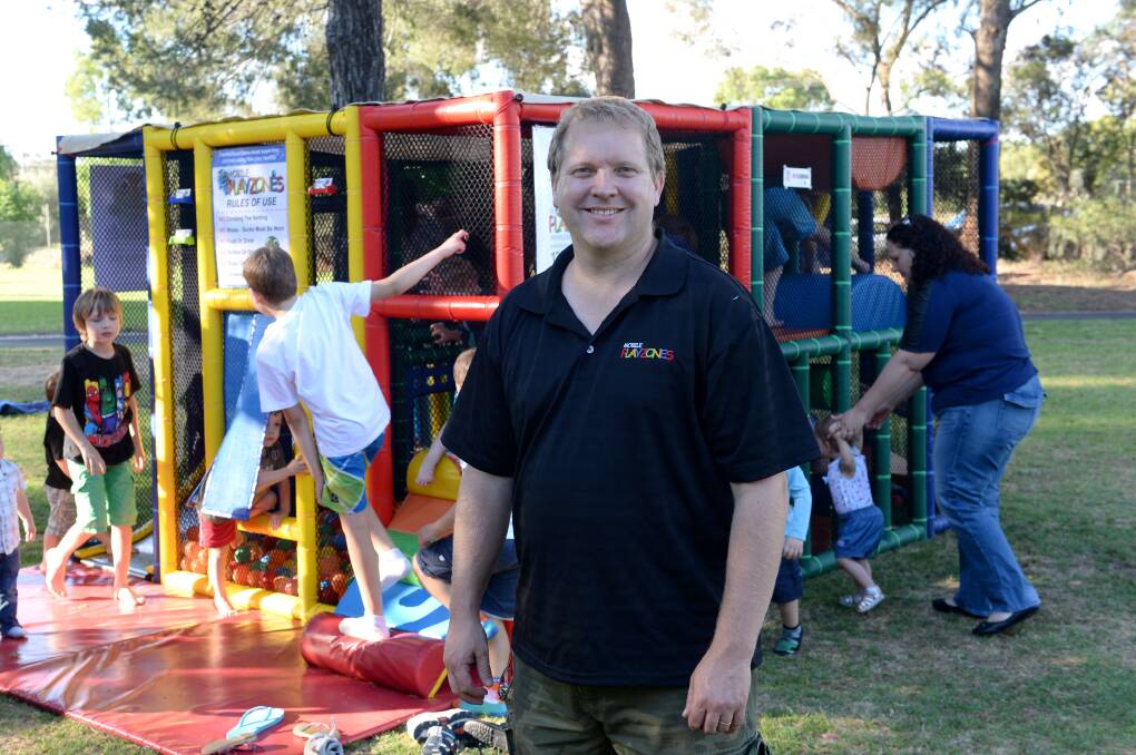 FUN: Stephen Williams from Mobile Playzones. Picture: JIM ALDERSEY
