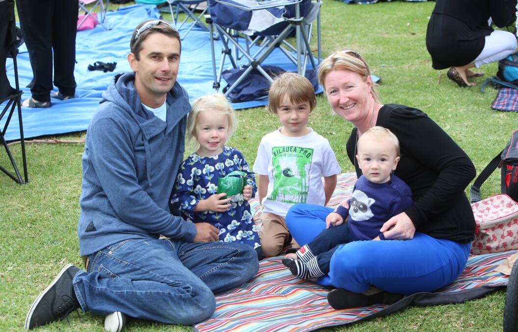 Mark, Indie 2, Jacobi 4, Darby 11 months and Sharni Kramer. Picture: PETER WEAVING