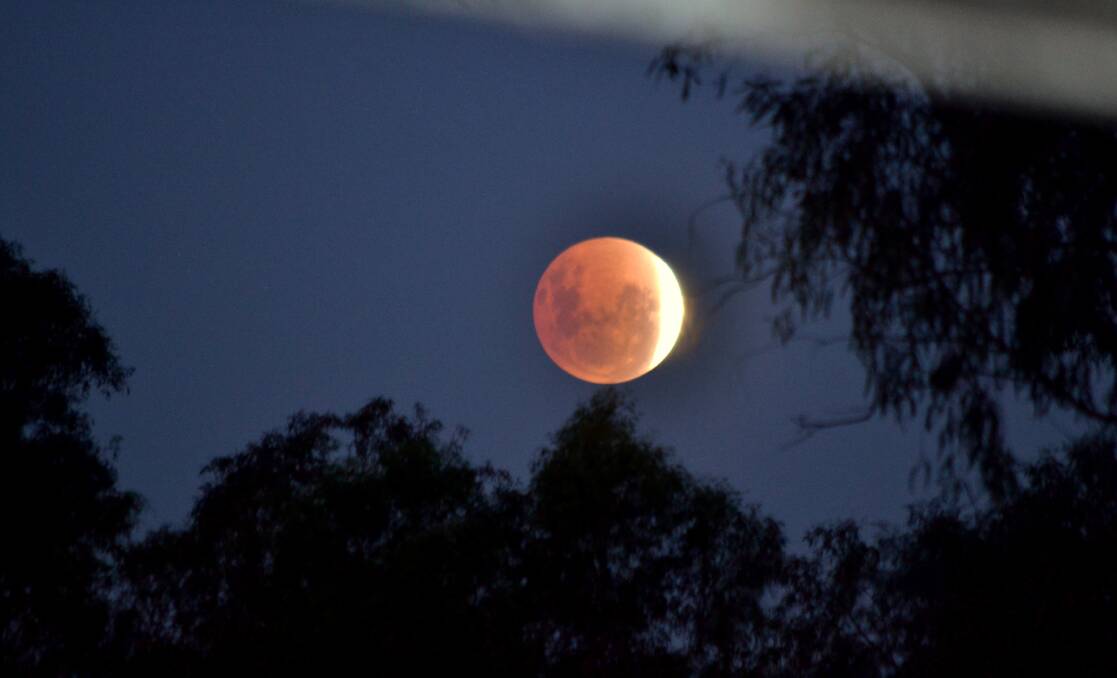 READER PHOTO: Desiree Pettit took this photo of the lunar eclipse over Ascot. 