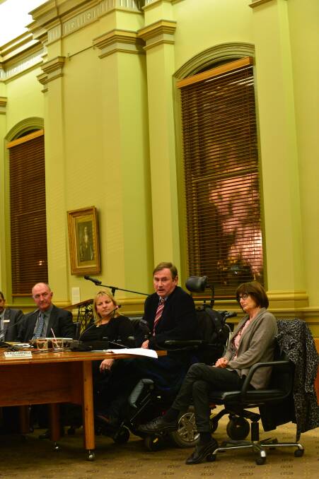 SUPPORT: Cr Rod Campbell speaking at the special council meeting last night. Picture: JIM ALDERSEY 
