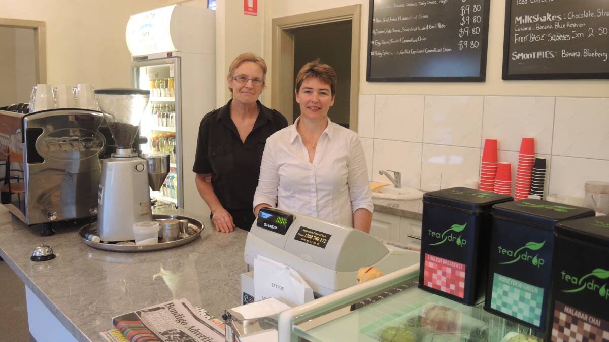 OPEN FOR BUSINESS: Owner Geraldine Allman and staff member Nikky Price. Picture: MADDIE WINES