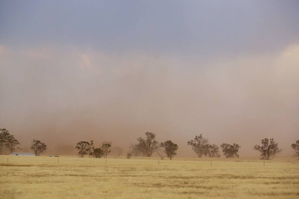A dust storm. Picture: LUKE WALLIS 
