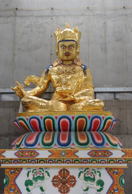 LARGE: A statue in the Great Stupa. 