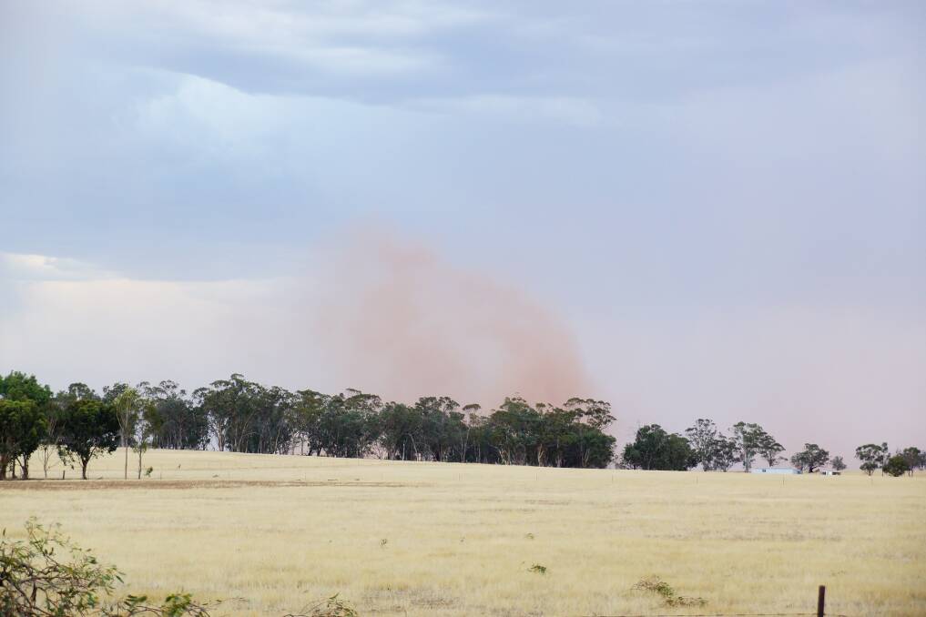 A dust storm. Picture: LUKE WALLIS