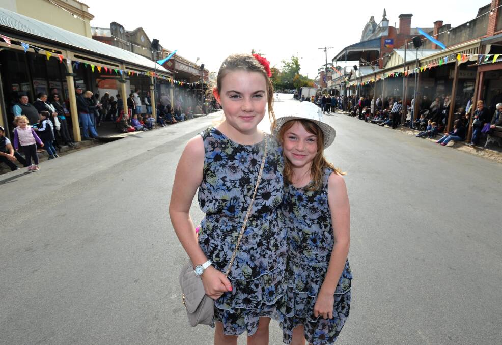 MATCHING: Emily, 10, and Sophie Zammit, 9. 


