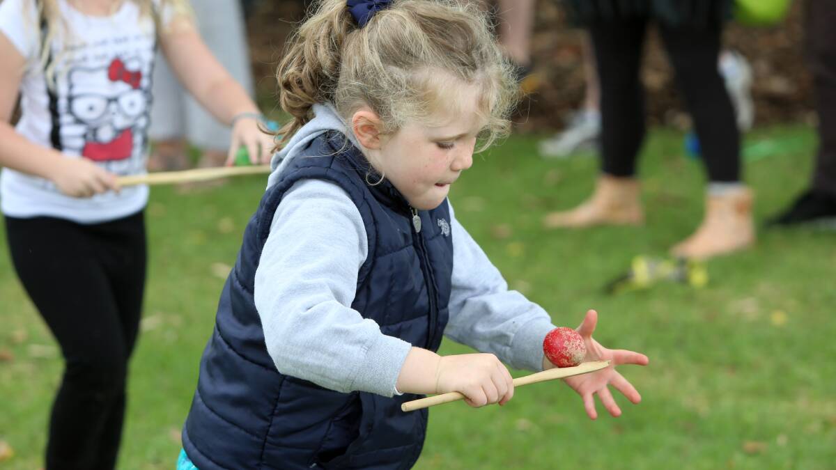Egg and spoon races. Picture: PETER WEAVING