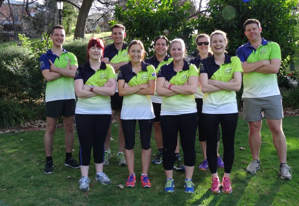READY: Staff are taking part in fun run boot camps in the lead up to the event. Picture: CONTRIBUTED