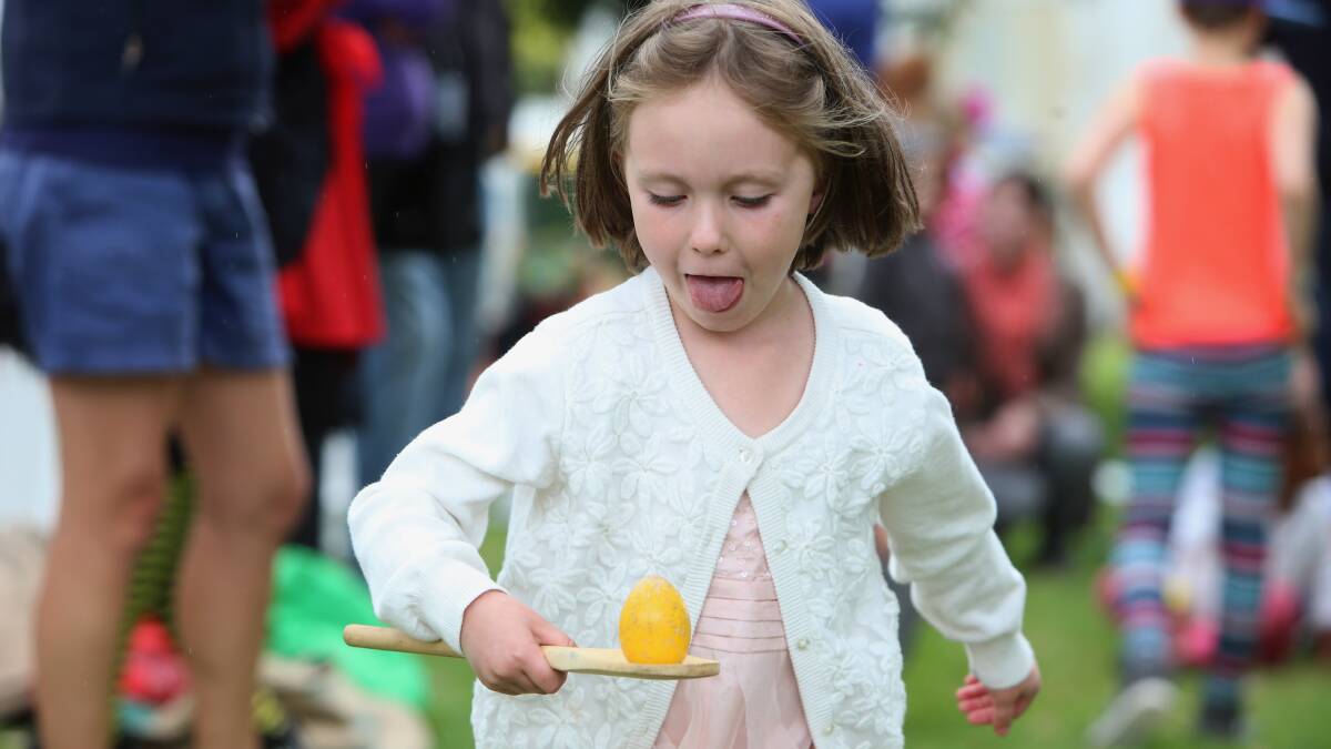 Egg and spoon races. Picture: PETER WEAVING