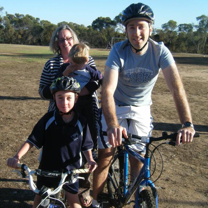 Dellar family who attend our Ride to School day. Picture: SUPPLIED