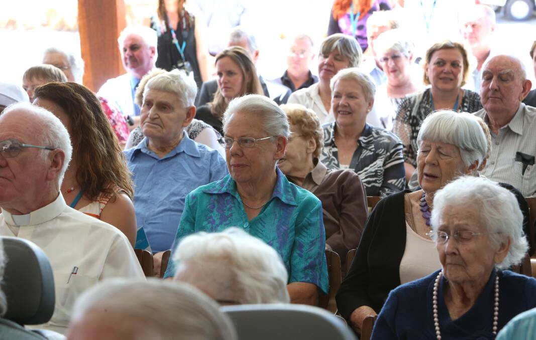 The new chapel filled with guests and residents. Picture: PETER WEAVING