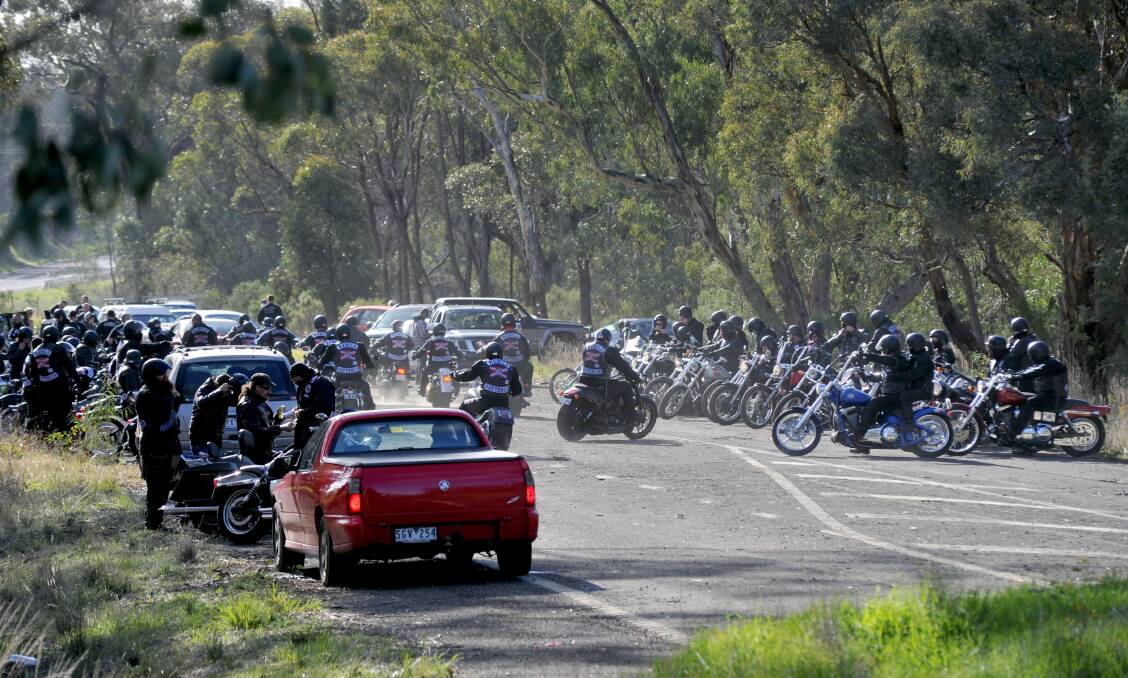 FILE PHOTO: Members of the Rebels Motorcycle Club in Harcourt last year. Picture: JULIE HOUGH