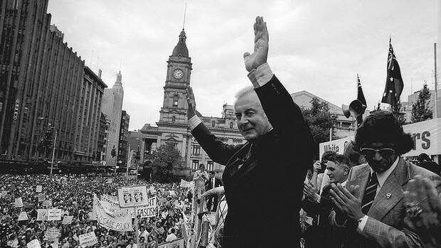 Gough Whitlam in 1975. Picture: SYDNEY MORNING HERALD