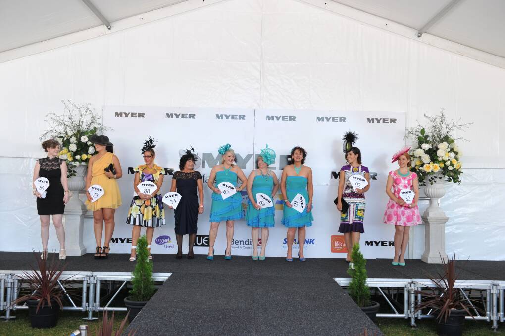 Myer Lady of the Day for the Myer Fashions on the Field at the Bendigo Cup. 
Picture: JIM ALDERSEY
