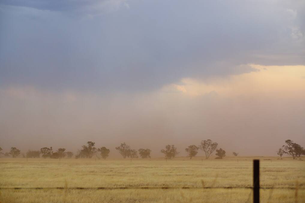 A dust storm. Picture: LUKE WALLIS
