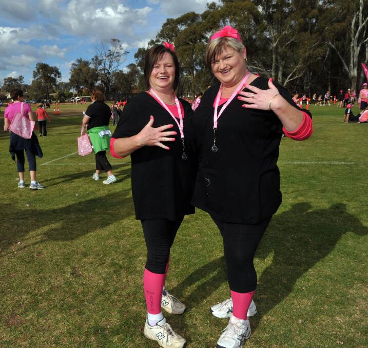 GOOD CAUSE: Kim Steen and Shannan Hall participated in the run in 2013. 