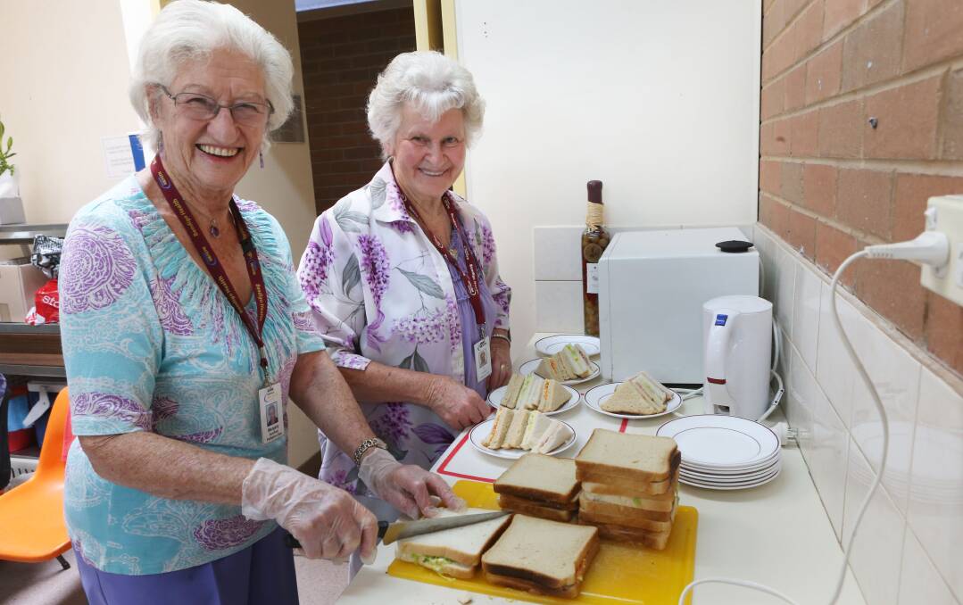 Bendigo's 23nd annual Doll and Teddy show to be held on the 22rd February 2014.
Making sandwiches are Margery Stewart and Vi Telford members of Palliative Care Auxiliary.

Picture: PETER WEAVING
