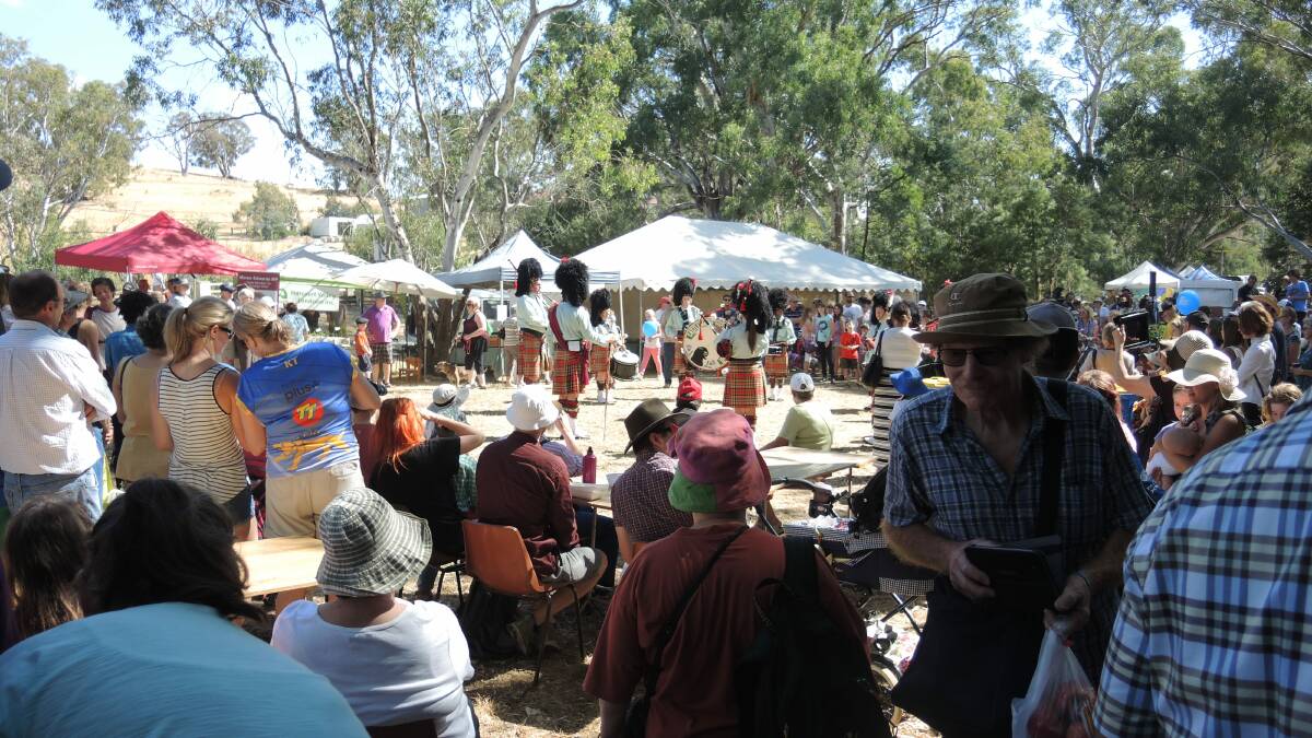 Under the shade at the Harcourt Applefest. Picture: DOROTHY COOK
