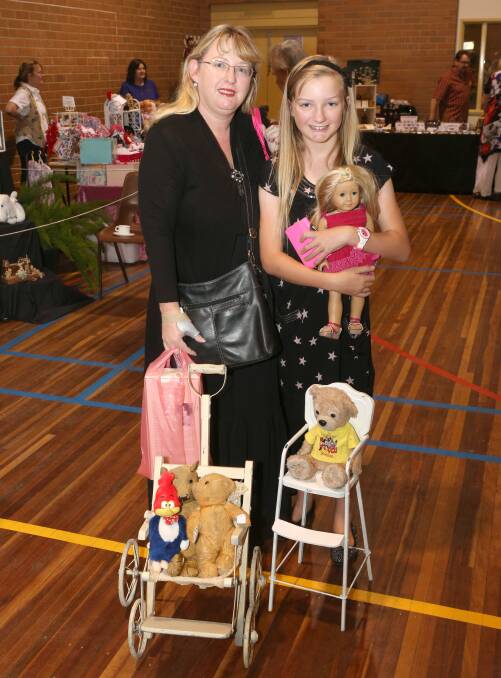 Bendigo's 23nd annual Doll and Teddy show to be held on the 22rd February 2014.
All proceeds from the show will go to Palliative Care Auxiliary.
Donna and Georgia Skinner from Bendigo.
Picture: PETER WEAVING